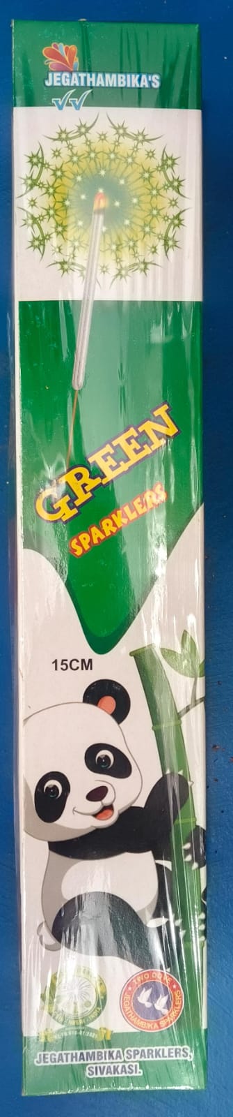 15 CM GREEN SPARKLERS 
